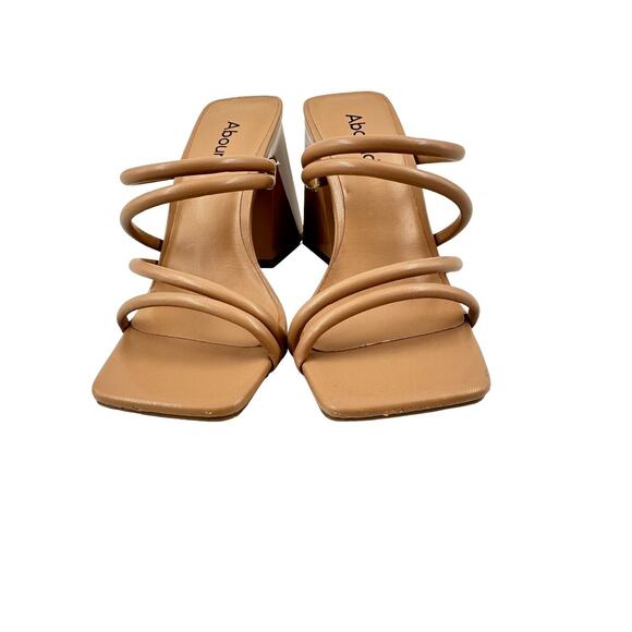 Abound Women Austyn Block Heel Strappy Sandals Size 5 Slide Faux Leather In tan - Picture 5 of 12